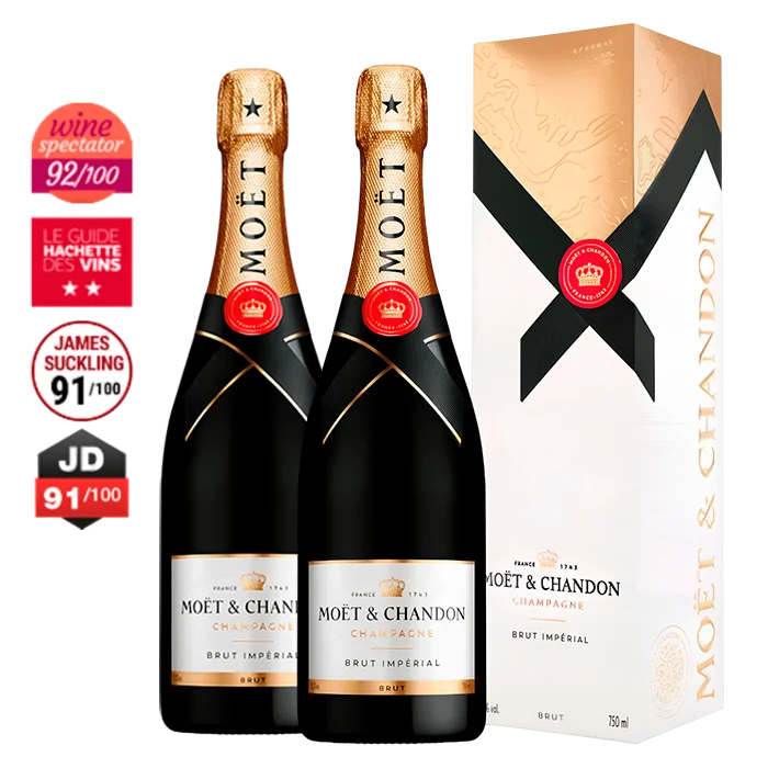 Pack 2 Champagne Moët & Chandon - Brut Impérial - in astuccio